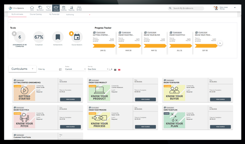 Brainshark software review, a screenshot of the tool's dashboard